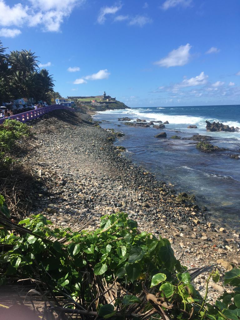 Vistas del castillo de San Felipe del Morro desde La Perla.